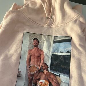 Men's Graphic Hoodie - Cream